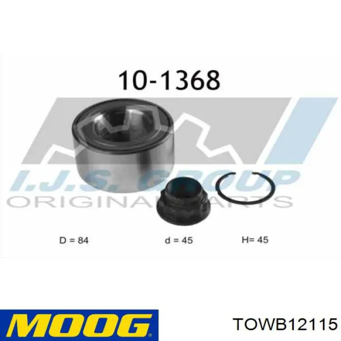 Comprar TOWB12115 Moog Cojinete de rueda delantero