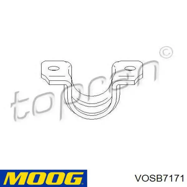 Abrazadera Para Montaje De Casquillos Estabilizadores Traseros para Volkswagen Passat (B7, 362)