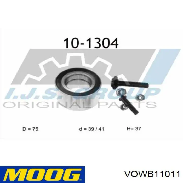 Cojinete de rueda delantero Moog VOWB11011 precio, desde 28,11 EUR