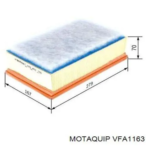 VFA1163 Motaquip filtro de aire