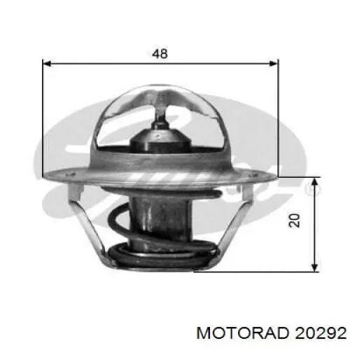 202-92 Motorad termostato, refrigerante