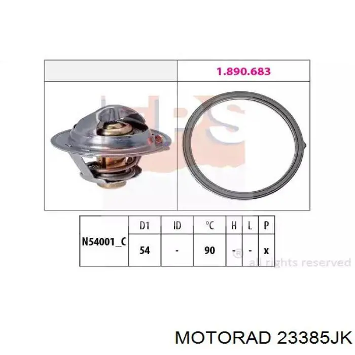 Comprar 23385JK Motorad Termostato