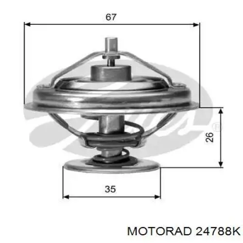 Termostato refrigerante Motorad 24788K