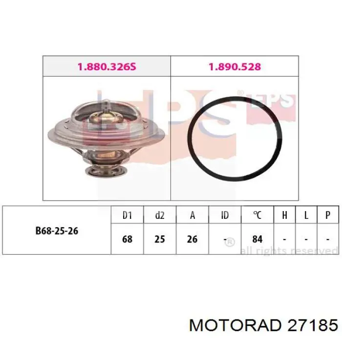 271-85 Motorad termostato, refrigerante