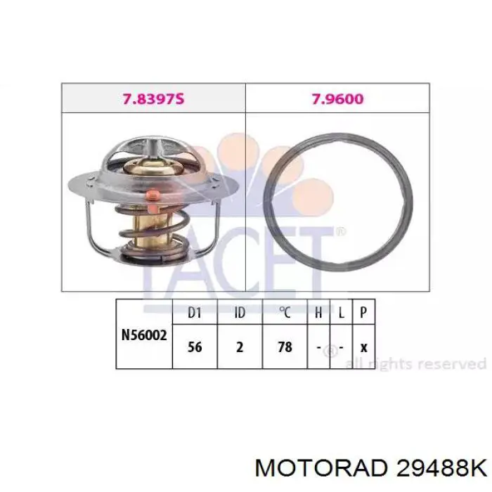 Comprar 29488K Motorad Termostato
