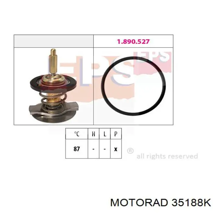 351-88K Motorad termostato