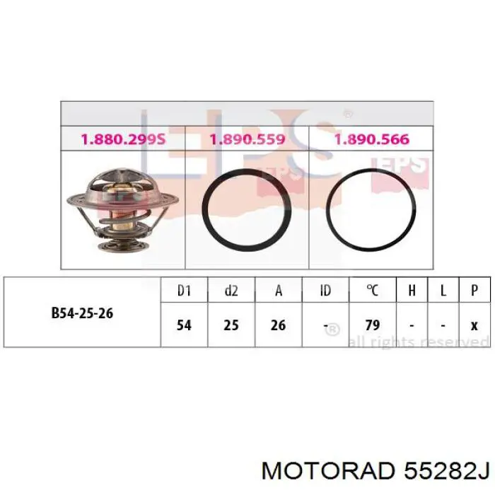 552-82J Motorad termostato, refrigerante