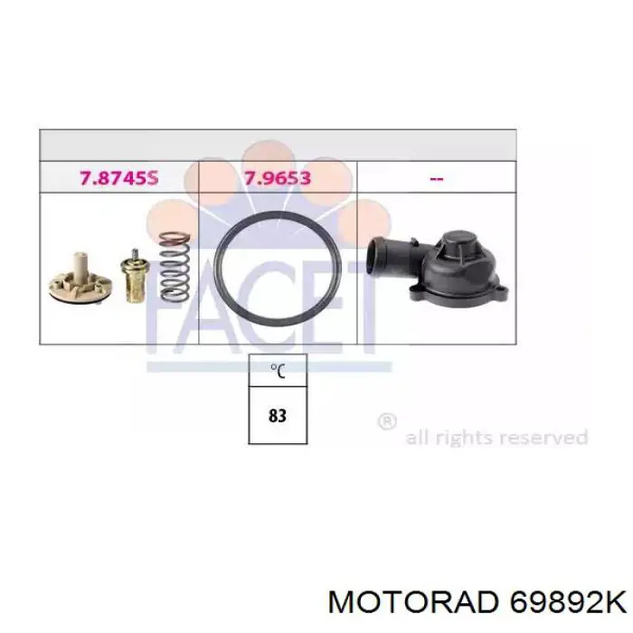 69892K Motorad Caja del termostato