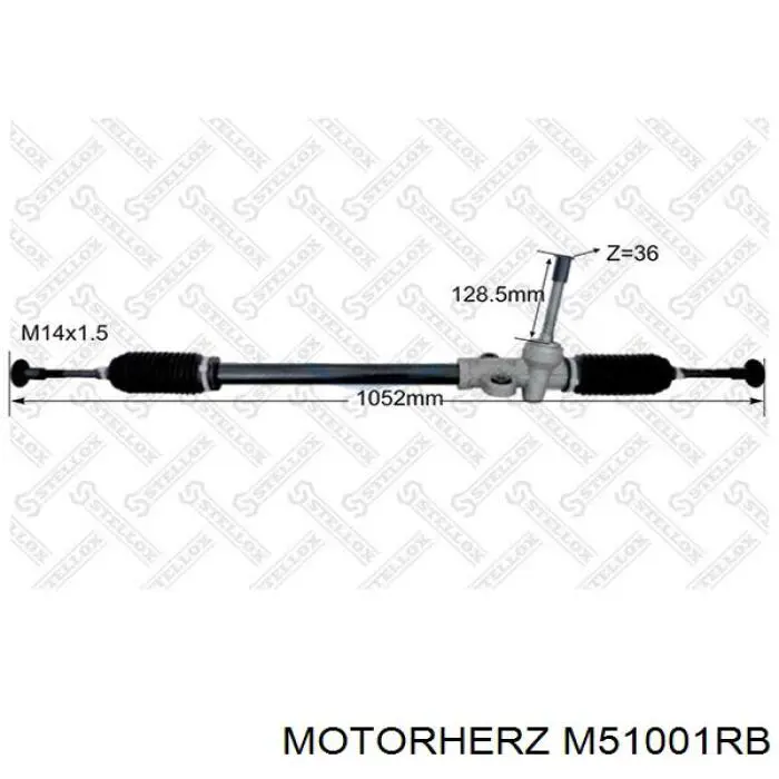 M51001RB Motorherz cremallera de dirección