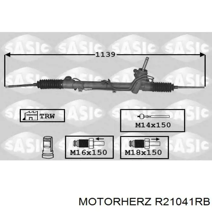 R21041RB Motorherz cremallera de dirección