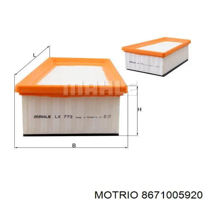 El filtro de aire Motrio 8671005920 precio, desde 5,50 EUR