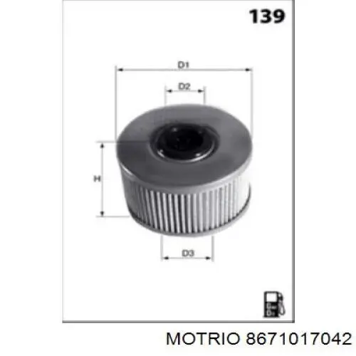 Filtro combustible Renault Master 3 FV, JV