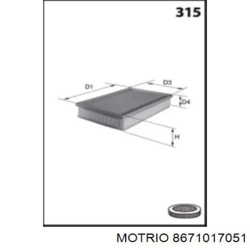 8671017051 Motrio Filtro de aire de motor