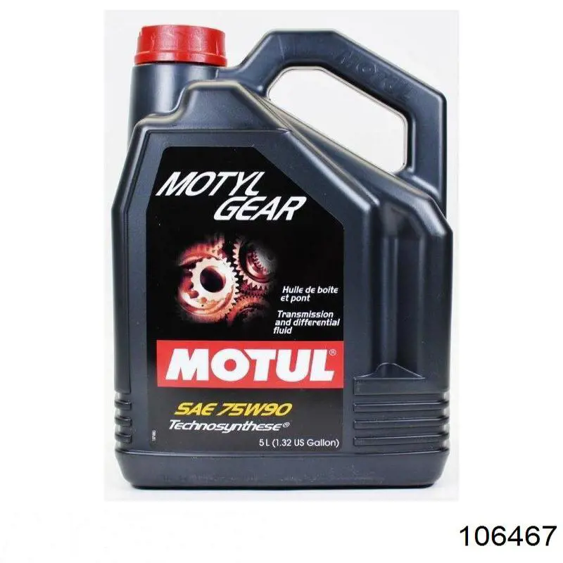 Motul MOTYLGEAR Semi sintetico 75W-90 GL-4|GL-5 5 L Aceite transmisión (106467)