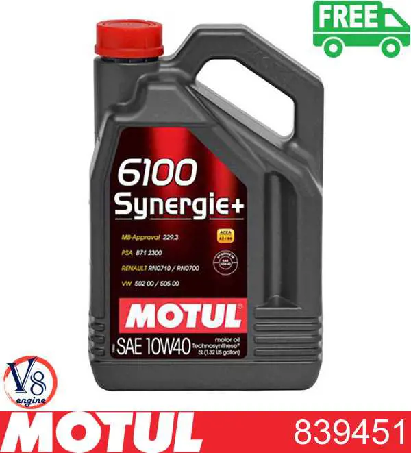 Motul 6100 Synergie+ Semi sintetico 5 L (839451)