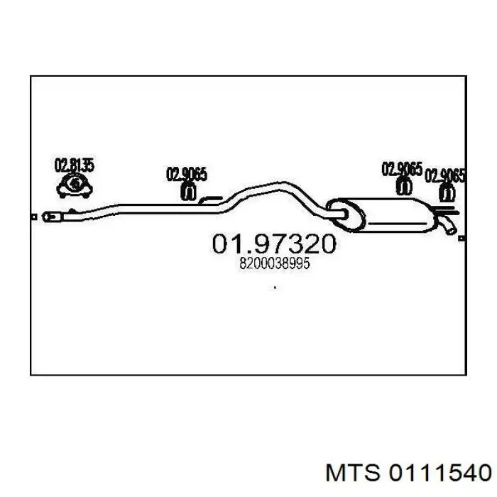 Silenciador, sección delantera Mercedes 9014903319 precio, desde 92,85 EUR