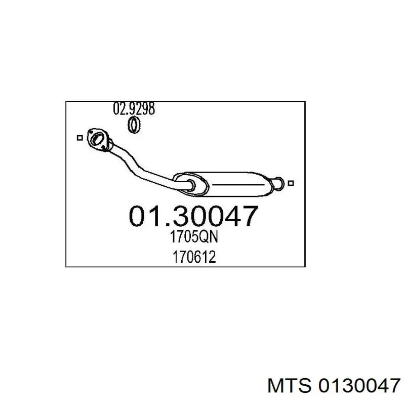 Tubo de escape delantero Peugeot/Citroen 170612 precio, desde 45,98 EUR