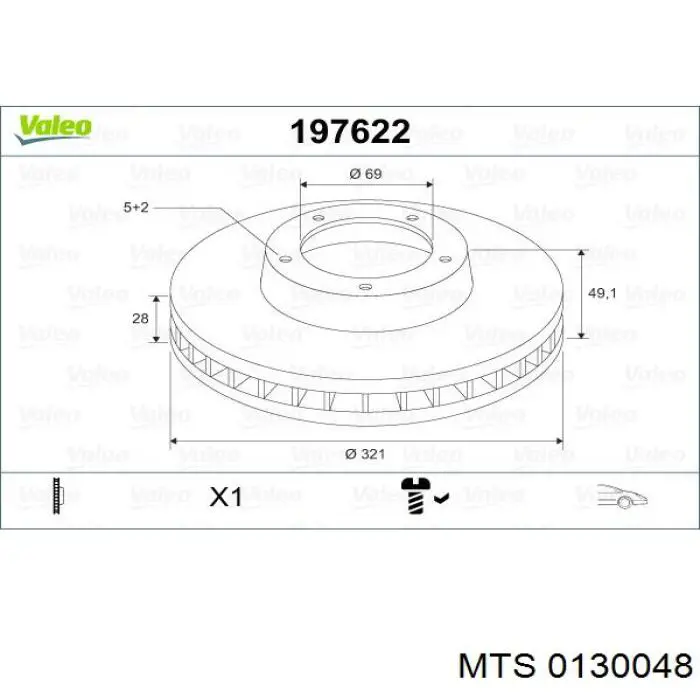 Comprar 0130048 MTS Silenciador delantero