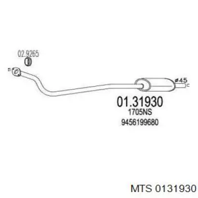 Silenciador, sección delantera MTS 0131930 precio, desde 87,14 EUR