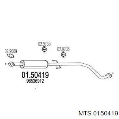 01.50419 MTS silenciador del medio
