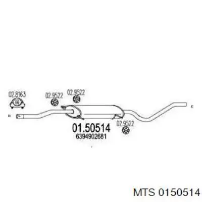 01.50514 MTS silenciador del medio