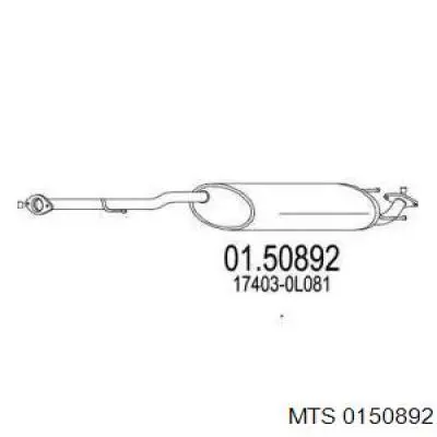 Comprar 174030L060 Toyota Silenciador central