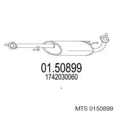 01.50899 MTS silenciador del medio