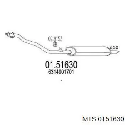 Comprar A6314901701 Mercedes Silenciador delantero