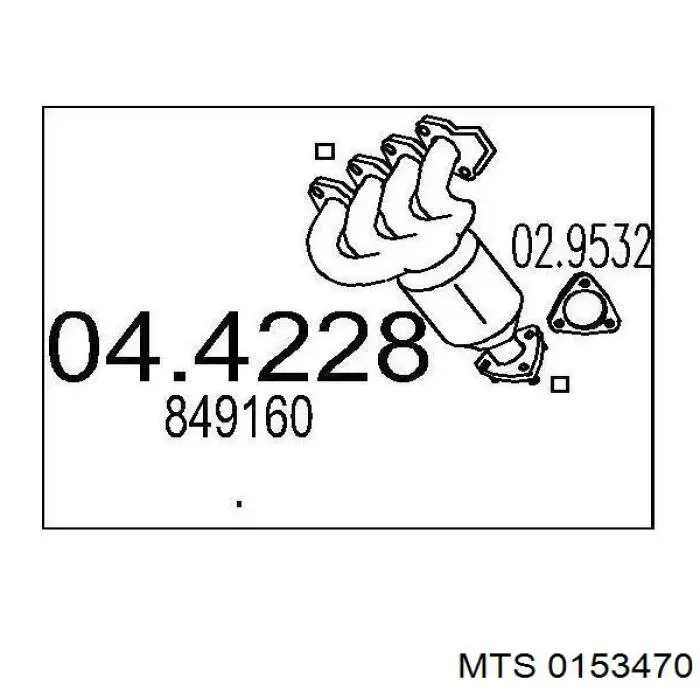 01.53470 MTS silenciador del medio