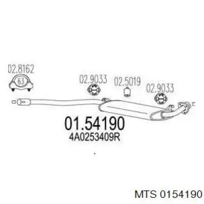 01.54190 MTS silenciador del medio