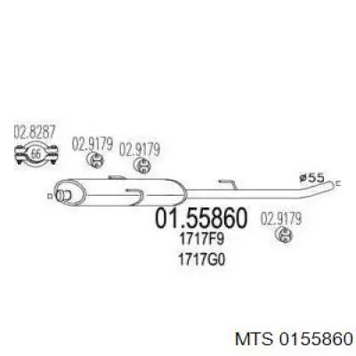 01.55860 MTS silenciador del medio