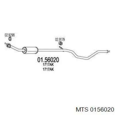 0156020 MTS silenciador del medio