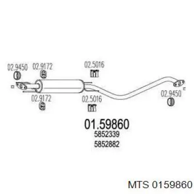 Comprar 0159860 MTS Silenciador central