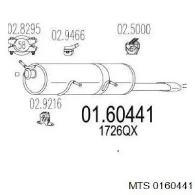 Comprar 19206 Polmostrow Silenciador trasero
