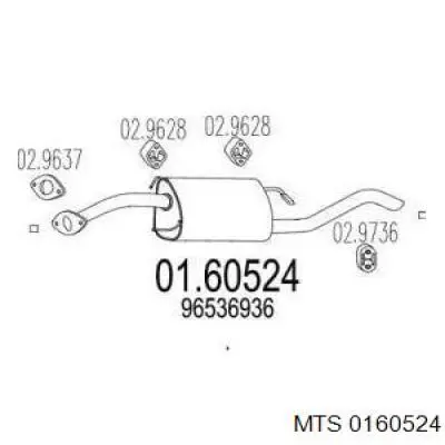 0160524 MTS silenciador posterior