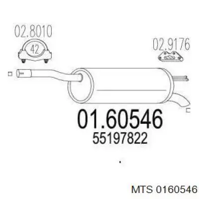 Silenciador trasero 7453 Polmostrow