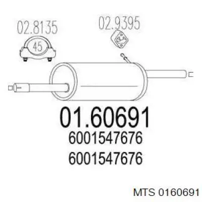 01.60691 MTS silenciador posterior