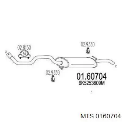 Silenciador trasero VAG 6K5253609M precio, desde  