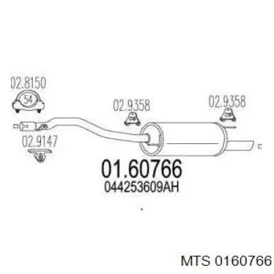 01.60766 MTS silenciador posterior