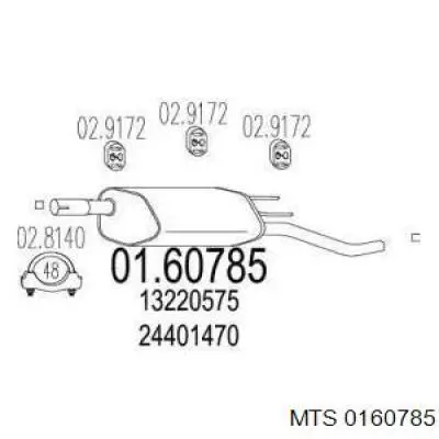 01.60785 MTS silenciador posterior