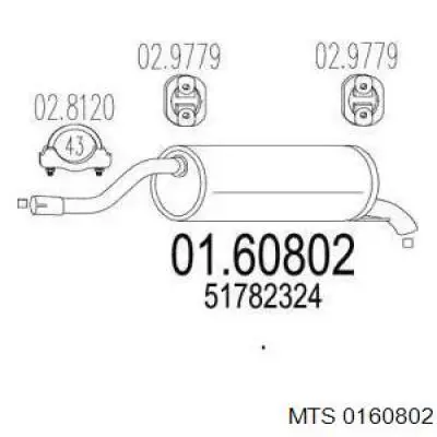 Comprar 16097 Asmet Silenciador trasero