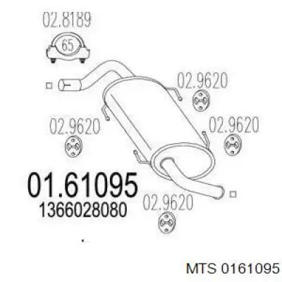 Comprar 0161095 MTS Silenciador trasero