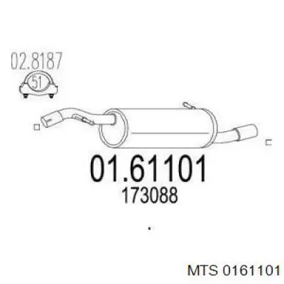 Silenciador trasero Polmostrow 19182 precio, desde 89,56 EUR