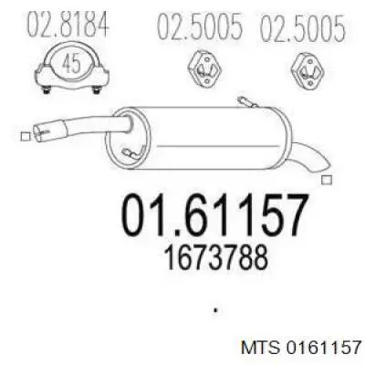 Comprar 0161157 MTS Silenciador trasero