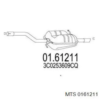 Comprar 3C0253609AB VAG Silenciador trasero