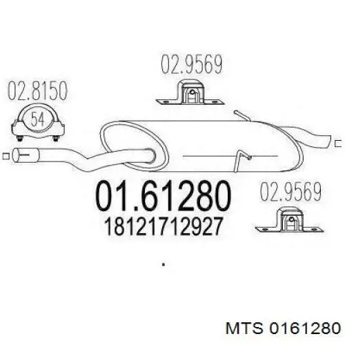 Silenciador trasero BMW 18121712927 precio, desde 88,47 EUR