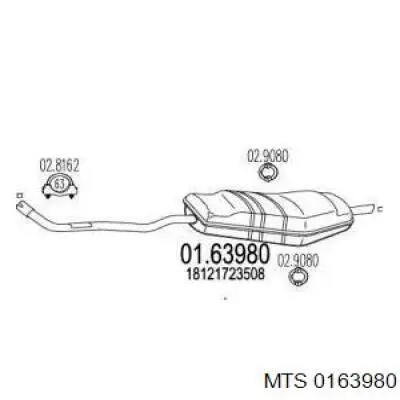 01.63980 MTS silenciador posterior