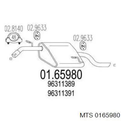 01.65980 MTS silenciador posterior