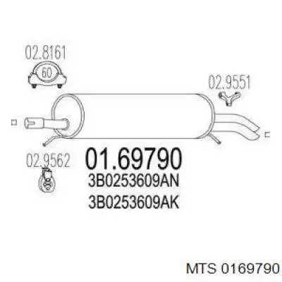 01.69790 MTS silenciador posterior