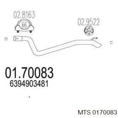 01.70083 MTS silenciador posterior